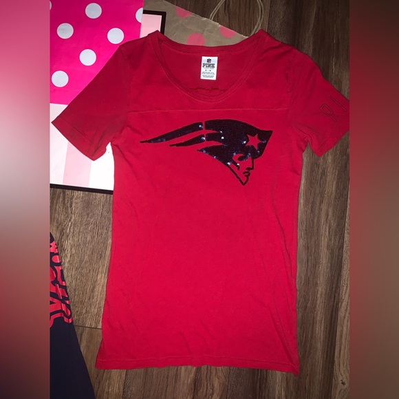 VS PINK HTF Discontinued NFL Line New England Patriots Set. Size XS/M. - Picture 8 of 13